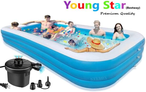 YOUNG STAR USA*20,10 Ft LENGTH ,6 Ft WIDTH ,3 LAYERS FAMILY SWIMMING POOL ,ELETRIC PUMP. Inflatable Swimming Pool, Inflatable Toy Pump