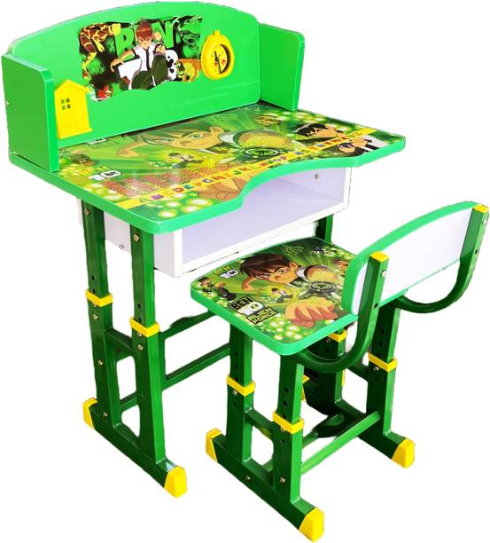 TOBY New Indian kids desk/study table with chair (Green New) Metal Desk Chair