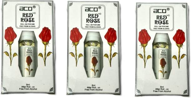 aco Red Rose 24ml Floral Attar