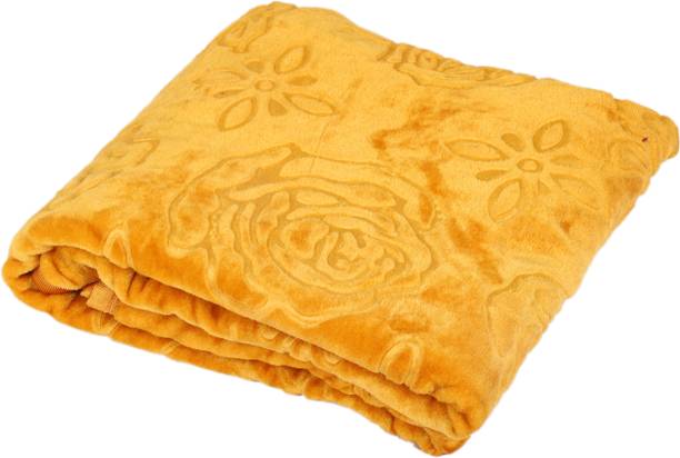 MFI Self Design Single Mink Blanket for  Heavy Winter