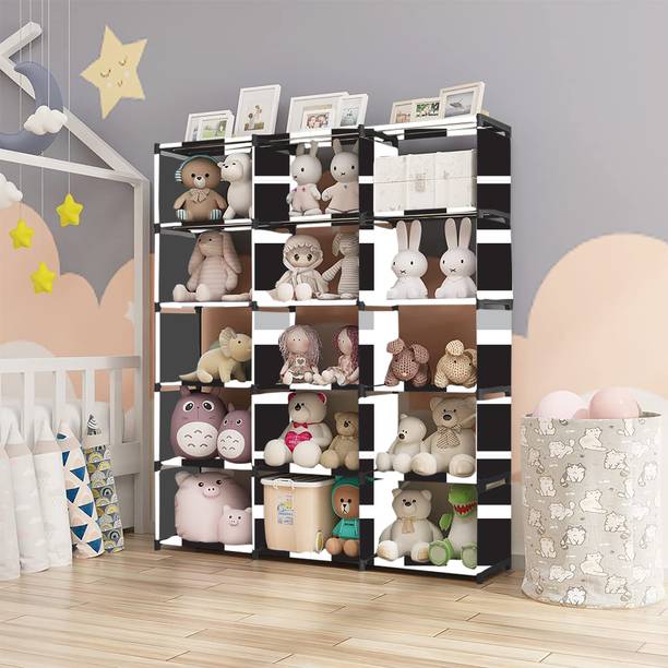 saintwod French Door Print 18 Shelf Book Organizer Metal Open Book Shelf