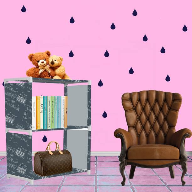 Flipkart Perfect Homes Studio House cartoon Print Plastic Metal 3 Shelf Book Organizer Metal Open Book Shelf