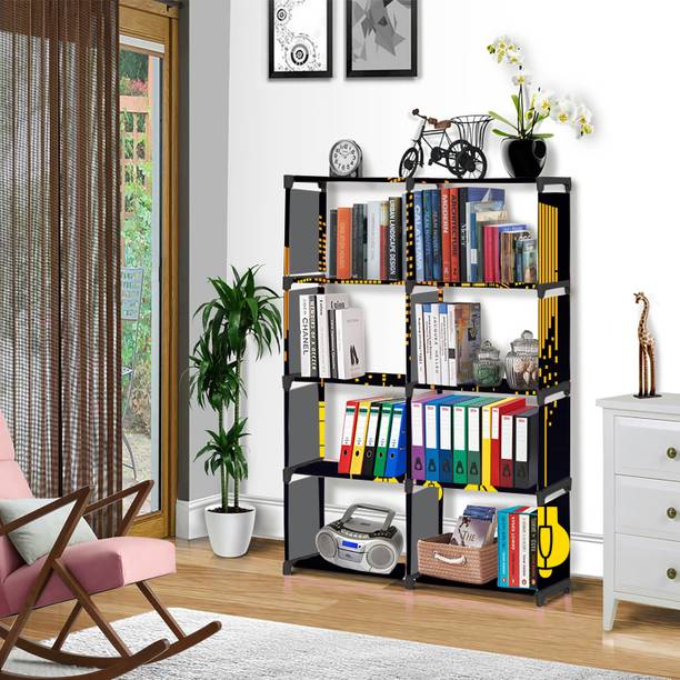 Flipkart Perfect Homes Studio Premium Building Print Plastic Metal 10 Shelf Book Organizer Metal Open Book Shelf