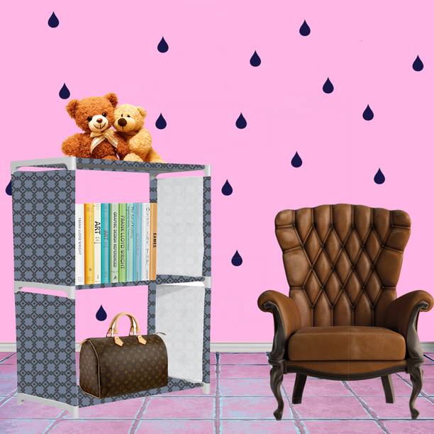 Flipkart Perfect Homes Studio Curtsins Print Plastic Metal 3 Shelf Book Organizer Metal Open Book Shelf