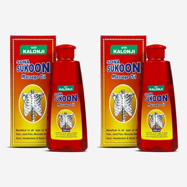 SONA HEALTH CARE Sona Sukoon Massage Oil for Pain Relief 200 ml(Pack of 2)