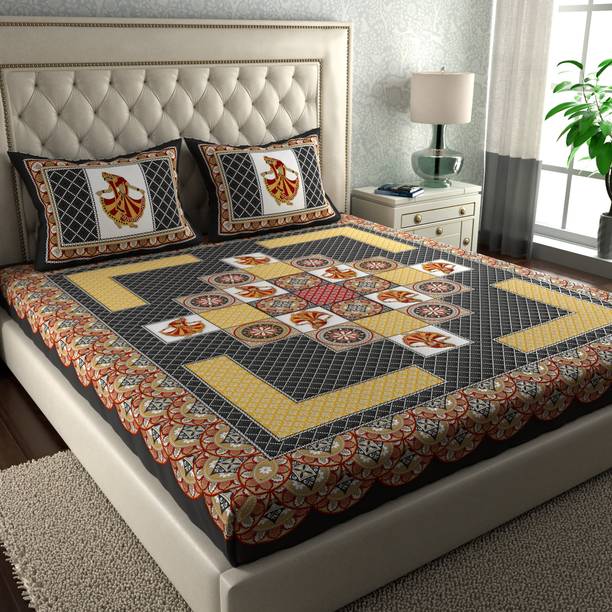 LA VERNE 144 TC Cotton Double Paisley Flat Bedsheet