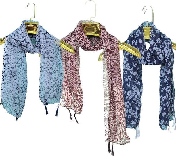 BHAWANI CREATION Cotton Blend Printed Multicolor Women Dupatta