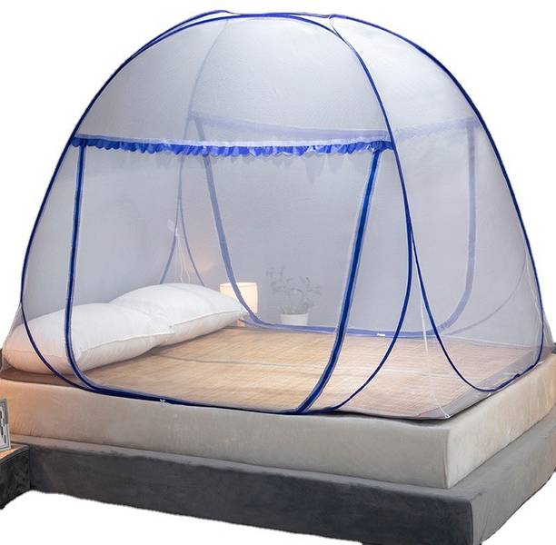 DAYGLOW Polyester Adults Washable mosquito net for bed, Queen Size Bed, King Size Bed, Polyster Machardani Mosquito Net
