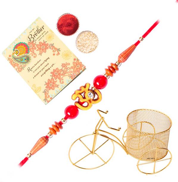 ARCHIES Designer Cycle Rickshaw_3003_RC_CARD Assorted Rakhi  Set