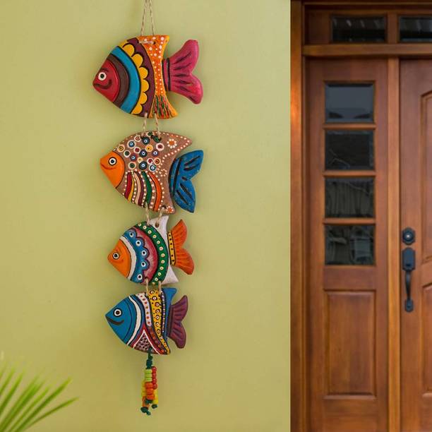 सोहिबे Hanging Fish ,Garden Decorative Wall Hanging Balcony Decoration (Length-24 inch)