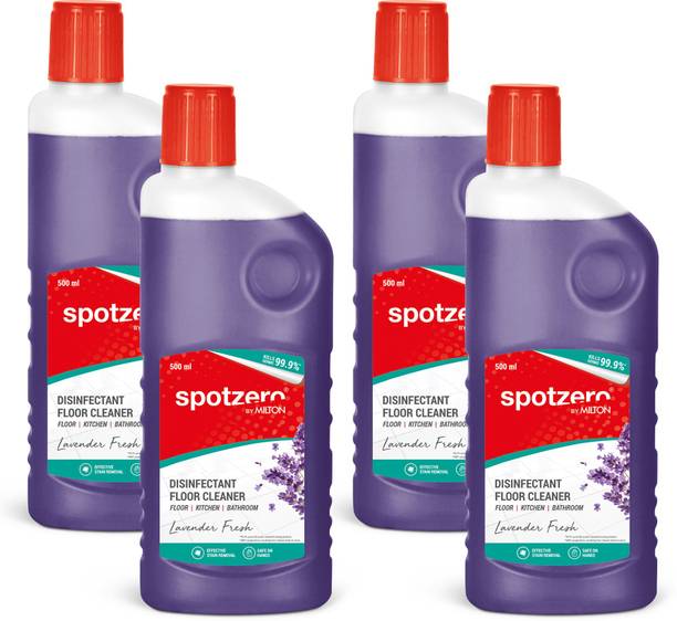 Spotzero by Milton Disinfectant Floor Cleaner Set of 4, 500 ml Each, Lavender | Surface Cleaner Lavender