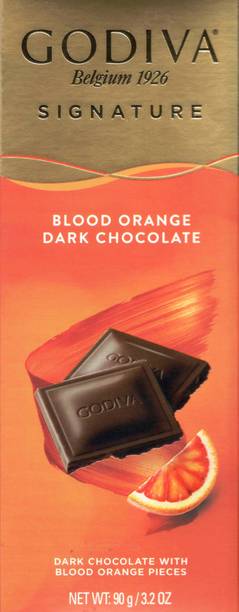 Godiva SIGNATURE BLOOD ORANGE DARK CHOCOLATE IMPORTED Bars