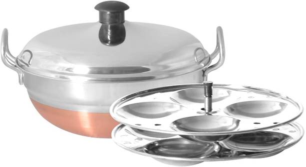MITHALI Mithali Kadai with 2 Idli Plate (8 Idlis) Induction Idli Maker