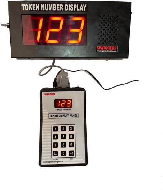 KK MART Token Display System With Ding Dong Sound 3 Digit For Hospital, Bank Indoor PA System