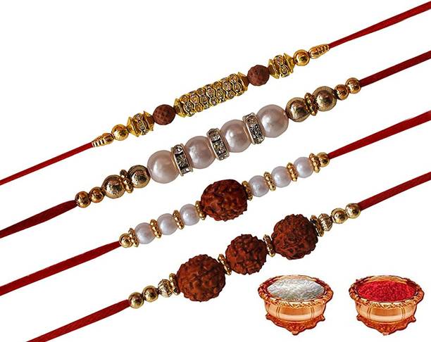 Billiondesigner Designer FW00003 Mauli Thread Rakhi  Set