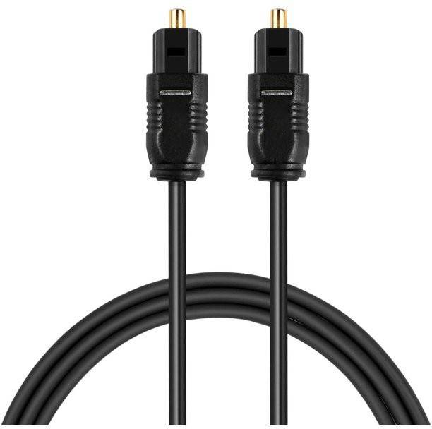 Etzin Fiber Optical Cable 10 A 1.5 m NA Optical Audio Toslink Cable (1.5 Meter) Black 1.5 m Fiber Optical Cable (Compatible with TV, Black, One Cable