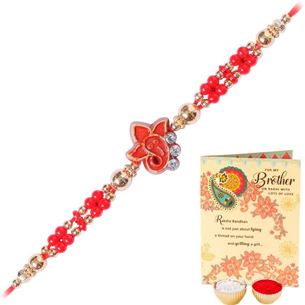 ARCHIES Designer 3208_RC_CARD Assorted Rakhi, Greeting Card, Chawal Roli Pack  Set
