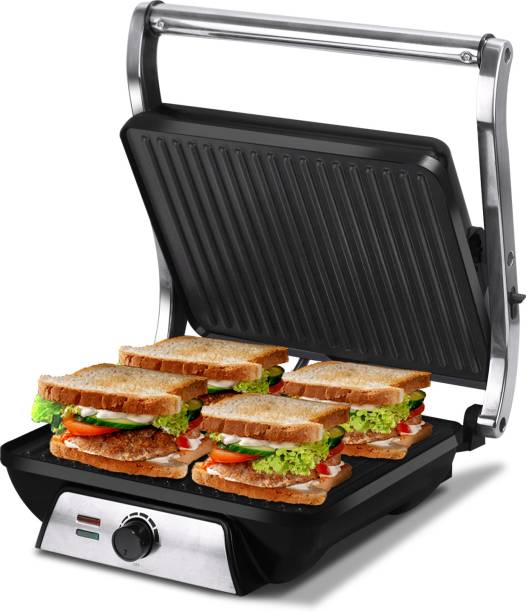 iBELL SM1201G Sandwich Maker, Electric, Floating Hinges, 4 Bread Big Size, Grill and Toast