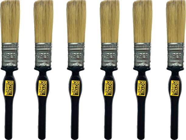 SUPER synthetic 1inch (25mm) premium quality paint brush (pack of 6) Synthetic Trim, Wall Paint Brush