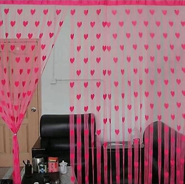 NIKITA ENTERPRISE 213 cm (7 ft) Polyester Semi Transparent Door Curtain Single Curtain