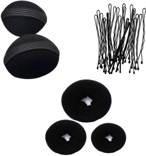Sharum Crafts 24 Bobby Hair Pin, 2pc Hair Volumizer & 3 Hair Donut Hair Accessory Set