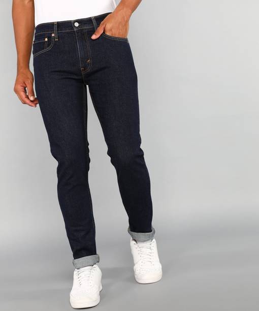 512 Men Regular Mid Rise Blue Jeans