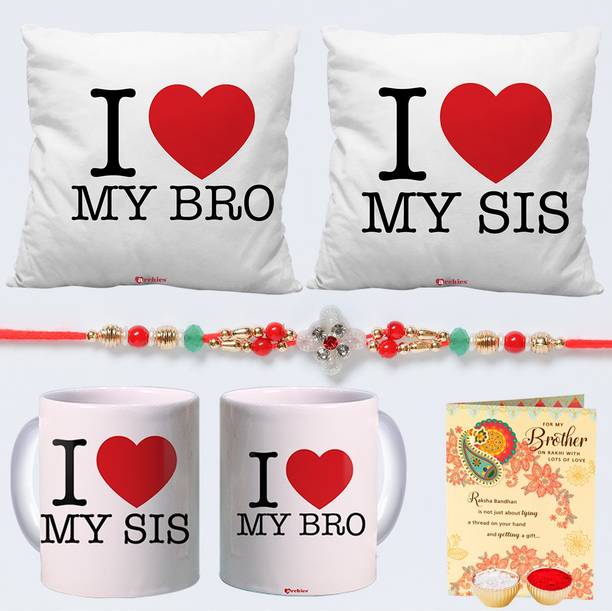 ARCHIES Designer RK_PIL42_N_41_RK_MUG41_RK_MUG42_RC_1573 Assorted Rakhi  Set