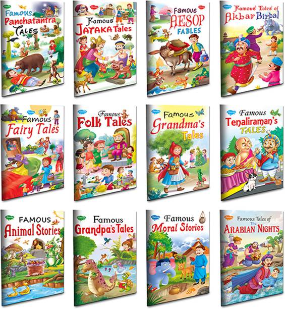 Bedtime Story Books For Kids In English | Tiny Tales - Delightful Hobby | Age 4 - 8 Years | Easy To Read Stories With Pictures | Set Of 12 Books Combo 4