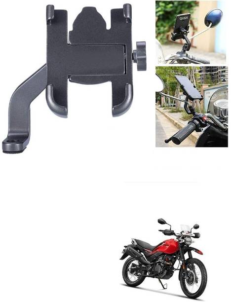 Qiisx Mirror Fitting Metal Mobile Holder For Hero XPulse 200 Bike Mobile Holder