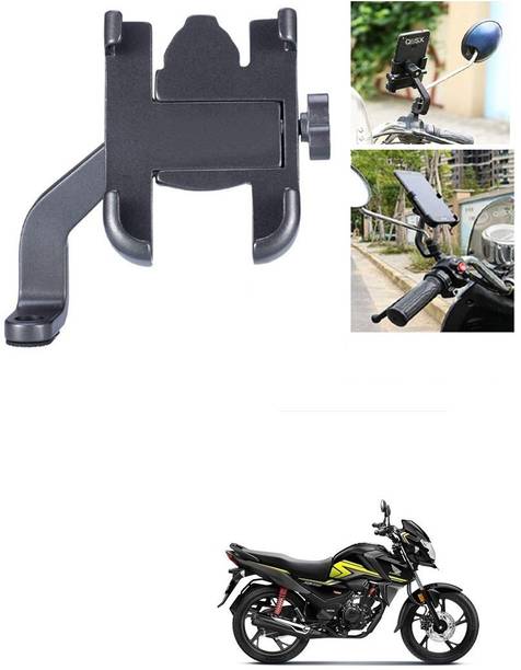 Qiisx Mirror Fitting Metal Mobile Holder For HondaSP 125 Bike Mobile Holder