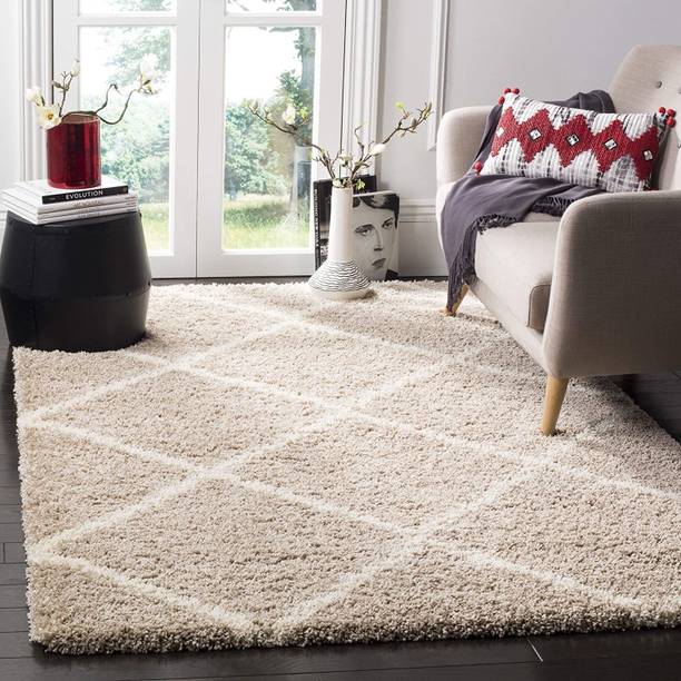 BhCarpet 4 ft  X 6 ft Polyester Carpet