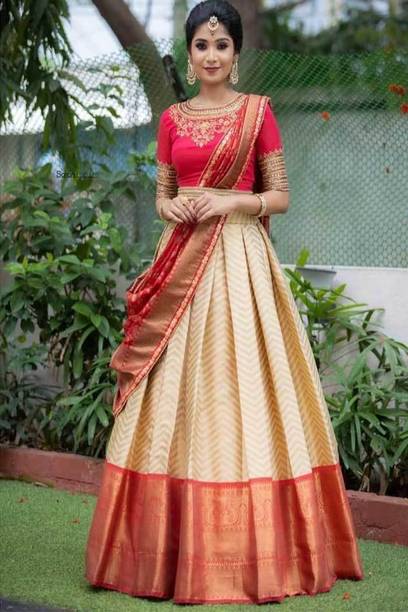 Fabcartz Self Design Semi Stitched Lehenga Choli - Image 2