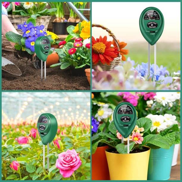 YUV'S Soil Moisture Meter Hydroponic Plant Flowers Tester, 3 in 1 Soil Test Kit Soil PH Meter