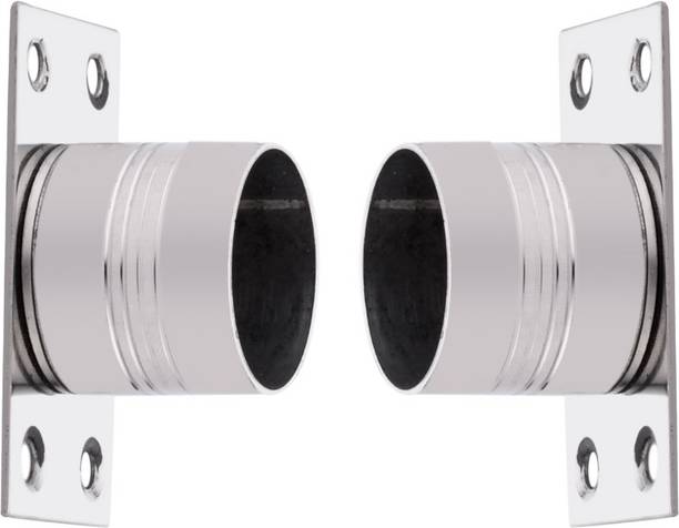 DecorDepo Silver Curtain Knobs, Rod Rail Bracket Metal