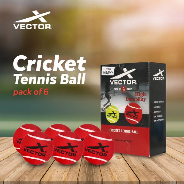 VECTOR X Heavy-Red Cricket Tennis Ball