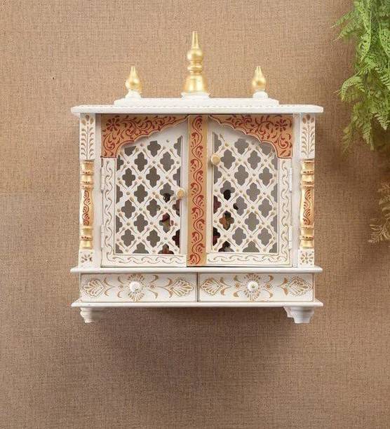 kamdhenu art and craft Mandir Wooden Temple for Home Pooja, Arti Temple for Home and Office Solid Wood Home Temple