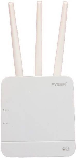 FYBER FY4G03A 4G Router 2.4 GHz 300 Mbps Wifi Speed Tri Band Internal Antenna MiFi (Sim Based)