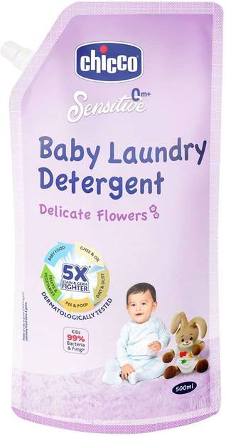 Chicco Baby Laundry Detergent, Delicate Flowers, 5X Stain & Germ Fighter Liquid Detergent