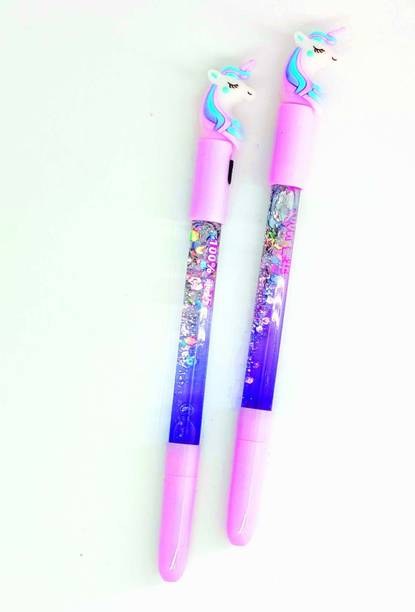 Dhintana Unicorn LED Light Gel Pen Pack of 2 for kids Water Glitter Body Gel Pen