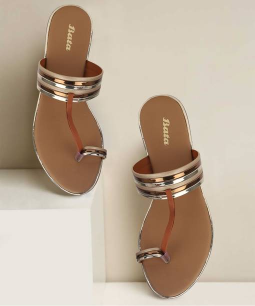 Bata Women Flats Sandal (Brown , 3)