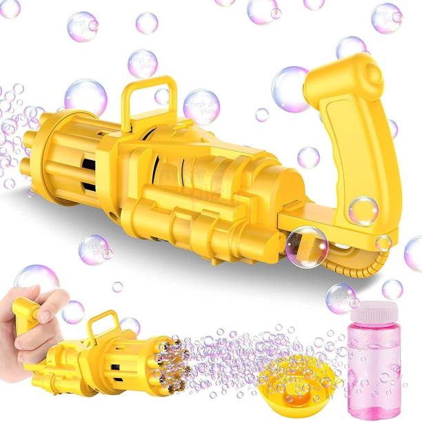 First Play 8-Hole Electric Bubbles Gun for Toddlers Toys, Gatling Bubble Machine Water Gun Price in India