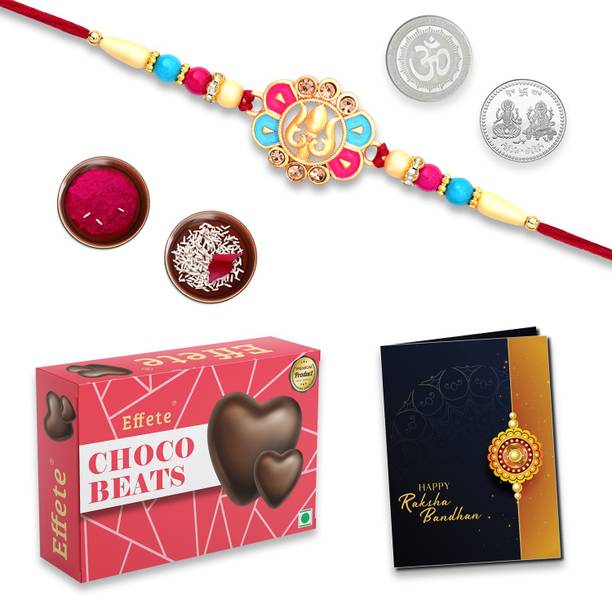 Effete Rakhi Combo for Brother with Chocolate Beats (32-GM)Rakhi Gift |Y22K1_279_CB32 Assorted Gift Box