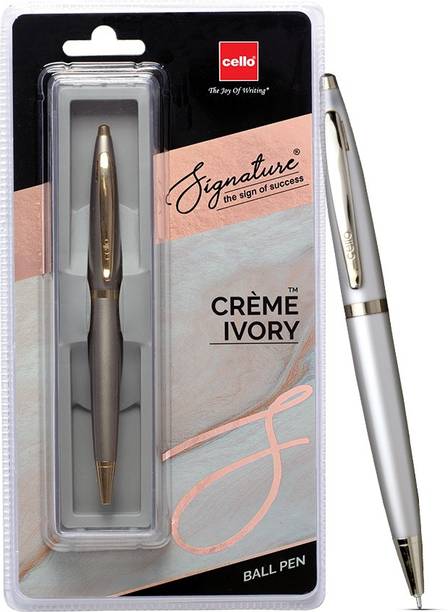 Cello Signature Creme Ivory - Perfect Father's Day Gift for the Writing Enthusiast Ball Pen