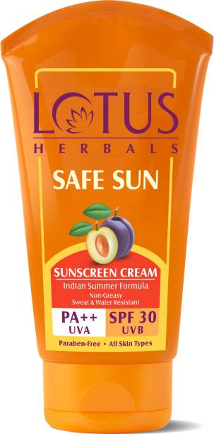 LOTUS HERBALS Sunscreen - SPF 30 PA++ Safe Sun Sunscreen Cream - Indian Summer Formula