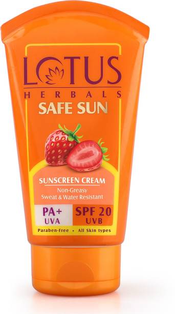 LOTUS Sunscreen - SPF 20 PA+ Safe Sun Breezy Berry Sun Block Cream