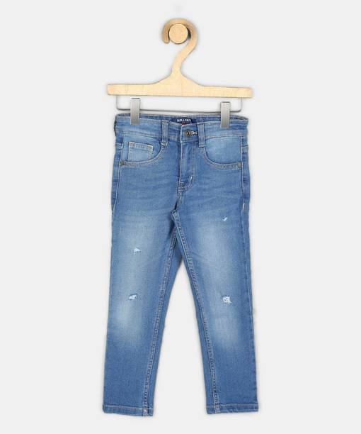 Boys Slim Mid Rise Light Blue Jeans