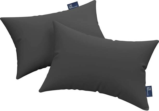 THE WOOD WHITE INDIA Soft Set of 2. 16 x 24 Inches or 41 x 61 cm. Microfibre Solid Sleeping Pillow Pack of 2