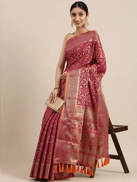 PANZORA Woven Patola Silk Blend Saree