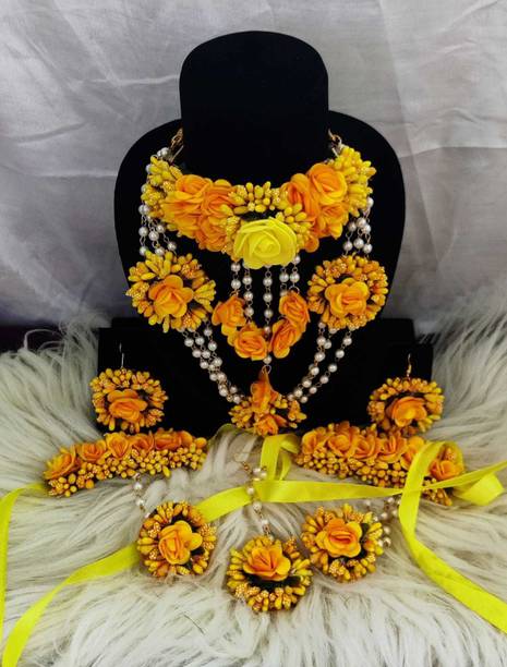 Paladiya Krafts Fabric, Paper Multicolor Jewellery Set