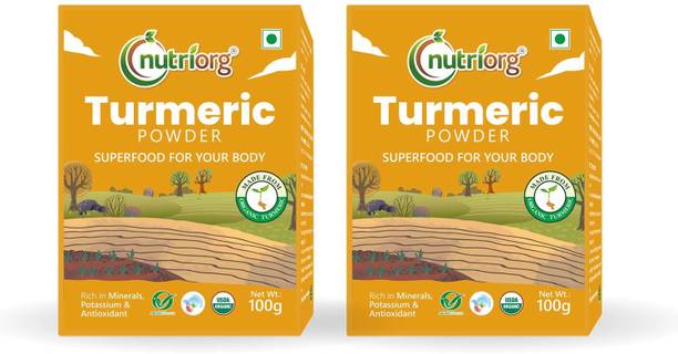 Nutriorg Certified Organic Turmeric Powder | Ayurvedic | Desi Haldi Powder